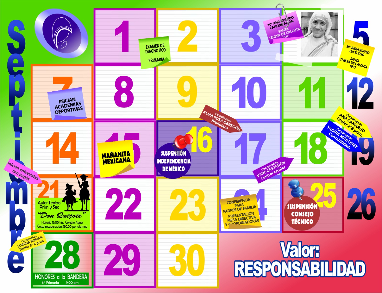 Calendario Septiembre